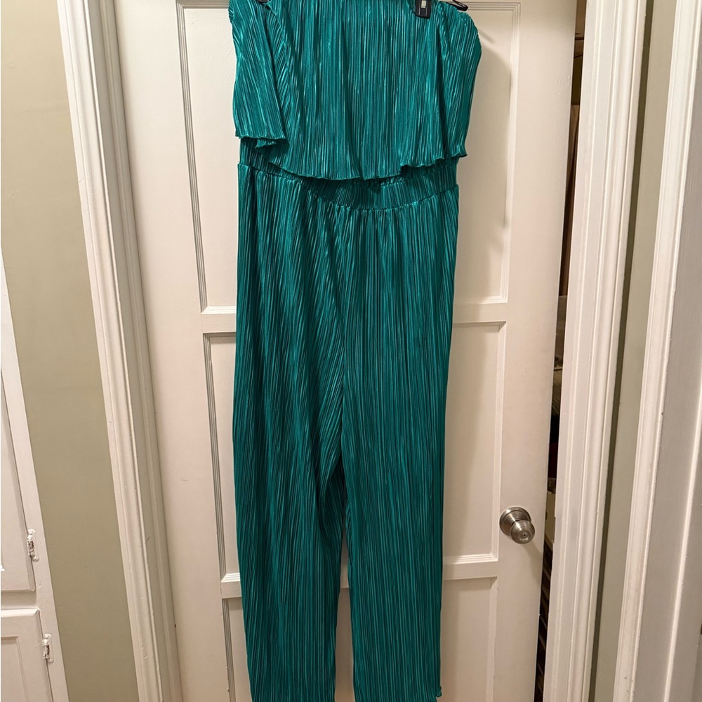 City Chic Vibrant Teal Jumpsuit